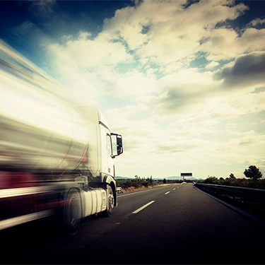Semi truck on highway